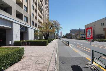 敷地南西側の前面道路