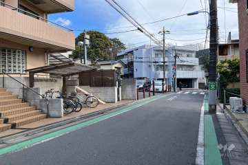 敷地南西側の前面道路　