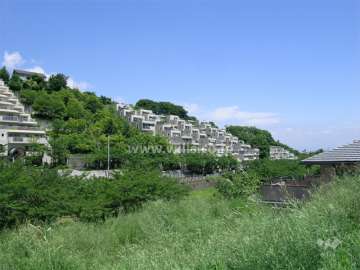 周辺には同じくひな壇型のマンションが数棟建っています