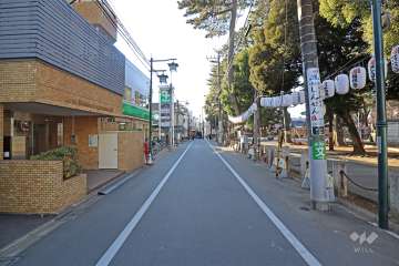 敷地の北側の前面道路（東側から）