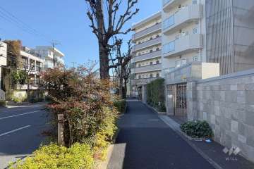 敷地北側の前面道路