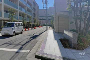 敷地の東側前面道路（北側から）