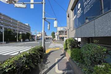敷地の南側前面道路（東側から）