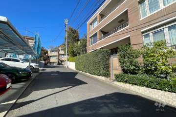 敷地の西側前面道路（南側から）