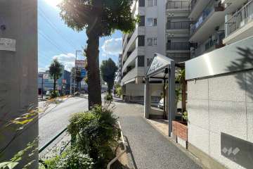 敷地南側の前面道路　　