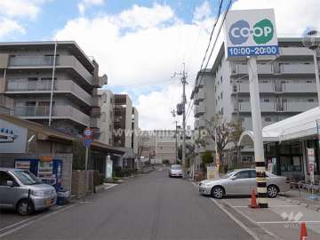敷地北側には道を挟んでコープがあります。