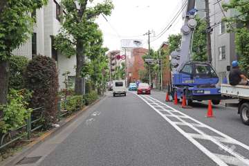 敷地南東側の前面道路