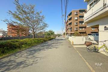 敷地南側の前面道路（東側から）