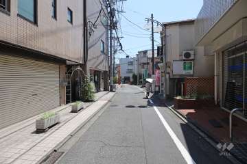 敷地の東側前面道路（北側から）