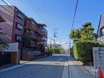 敷地北側の前面道路