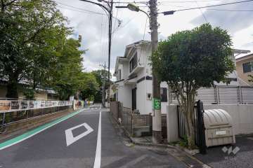 敷地東側の前面道路（北側から）