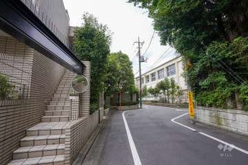 敷地東側の前面道路（南側から）