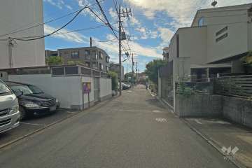 敷地の西側道路（北側から）