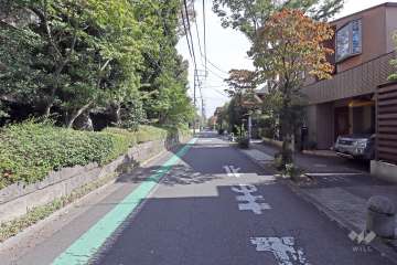 敷地南側の前面道路（東側から）