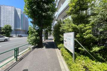 敷地西側の前面道路