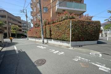 敷地南東側の前面道路