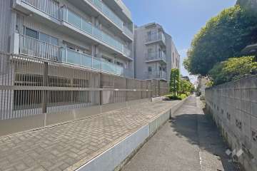 敷地北西側の通路（北東側から）