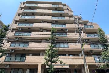 マイキャッスル駒沢公園フロントビューの外観（東側から）