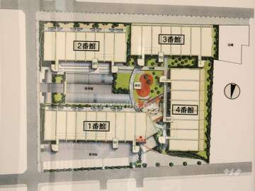 ファミール芦屋ガーデンスクエアの敷地配置図