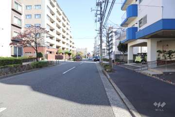 敷地北側の前面道路