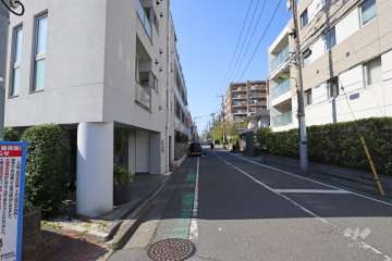 敷地東側の前面道路（南側から）