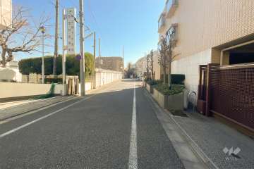 敷地北側の前面道路