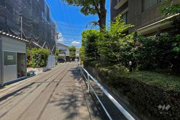 敷地西側の前面道路（南側から）