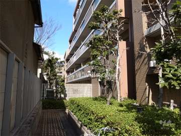 駐輪場へのアプローチ