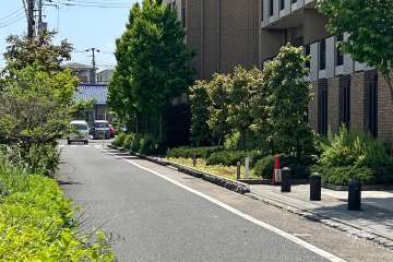 敷地東側の前面道路
