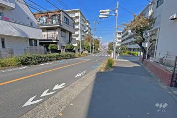 敷地西側前面道路