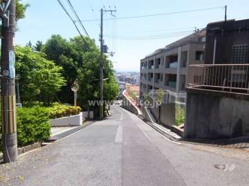 マンション西側の道路