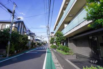 敷地西側の前面道路（南側から）