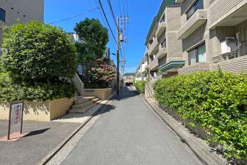 敷地北側の前面道路（東側から）