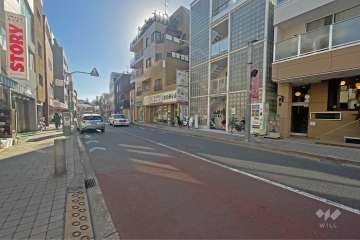 敷地の西側前面道路（南側から）