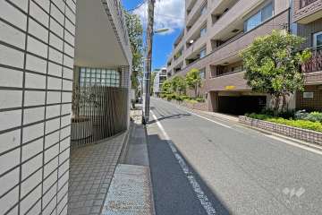 敷地の西側道路の南側から