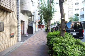 敷地北側の前面道路（東側から）