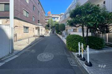 敷地西側の前面道路　