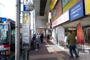 敷地北西側の前面道路（南西側から）