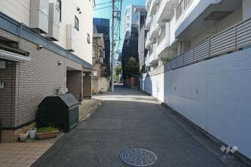 敷地南側の前面道路（東側から）
