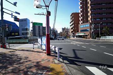 敷地北側の前面道路(東側から)