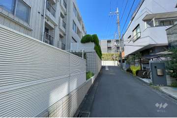 敷地東側の前面道路（南側から）
