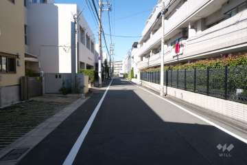 敷地南西前面側道路（南東側から）