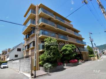 グランドムール芦屋精道町の外観(南東側から)