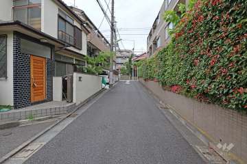 敷地西側の前面道路（南側から）