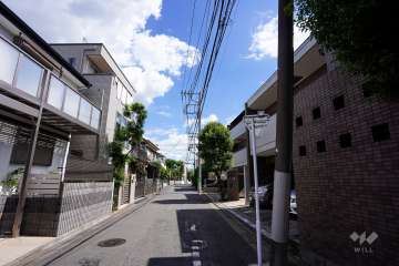 敷地北側の前面道路（西側から）