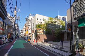 敷地北側の前面道路（西側から）