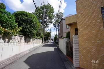 敷地北側の前面道路（西側から）