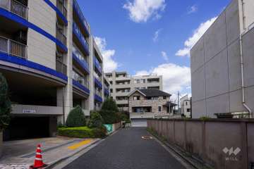 敷地東側の前面道路（南側から）