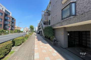 敷地北側の前面道路