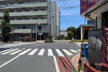 敷地西側の前面道路（南側から）